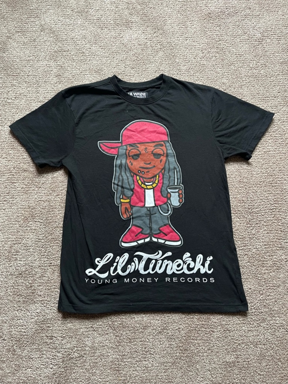 Lil Wayne Reason Cartoon Mens Black Tee